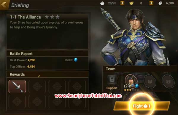 หน้าตาของการเล่นตามเนื้อเรื่องในเกม Dynasty Warriors